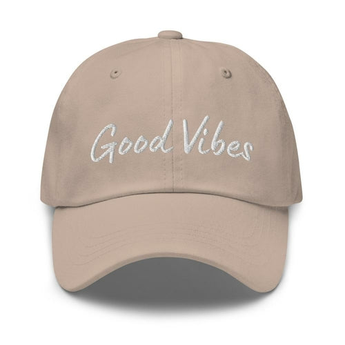 Embroidered Baseball Cap- Adjustable - Good Vibes