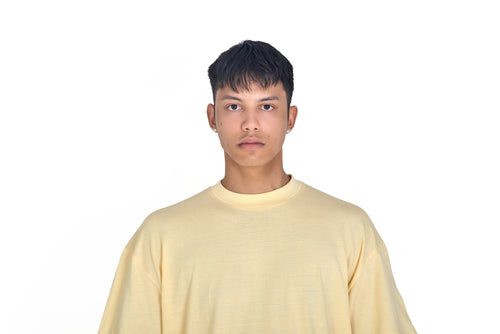 DROP SHOULDER 100% COTTON T-SHIRT